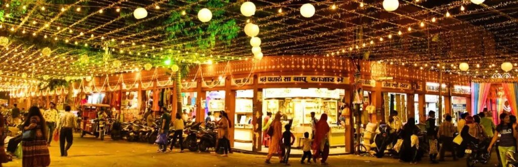 Bapu Bazaar during night